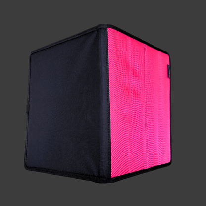 LORE Schreibmappe pink schwarz Vorder- und Rückseite