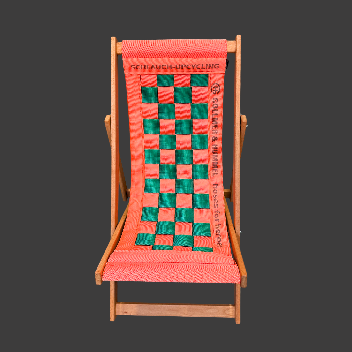 OSKAR Liegestuhl grün orange
