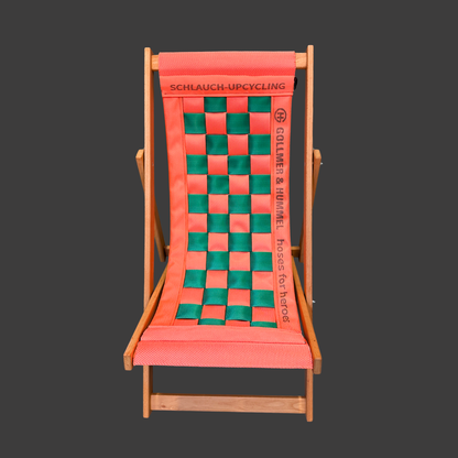 OSKAR Liegestuhl grün orange