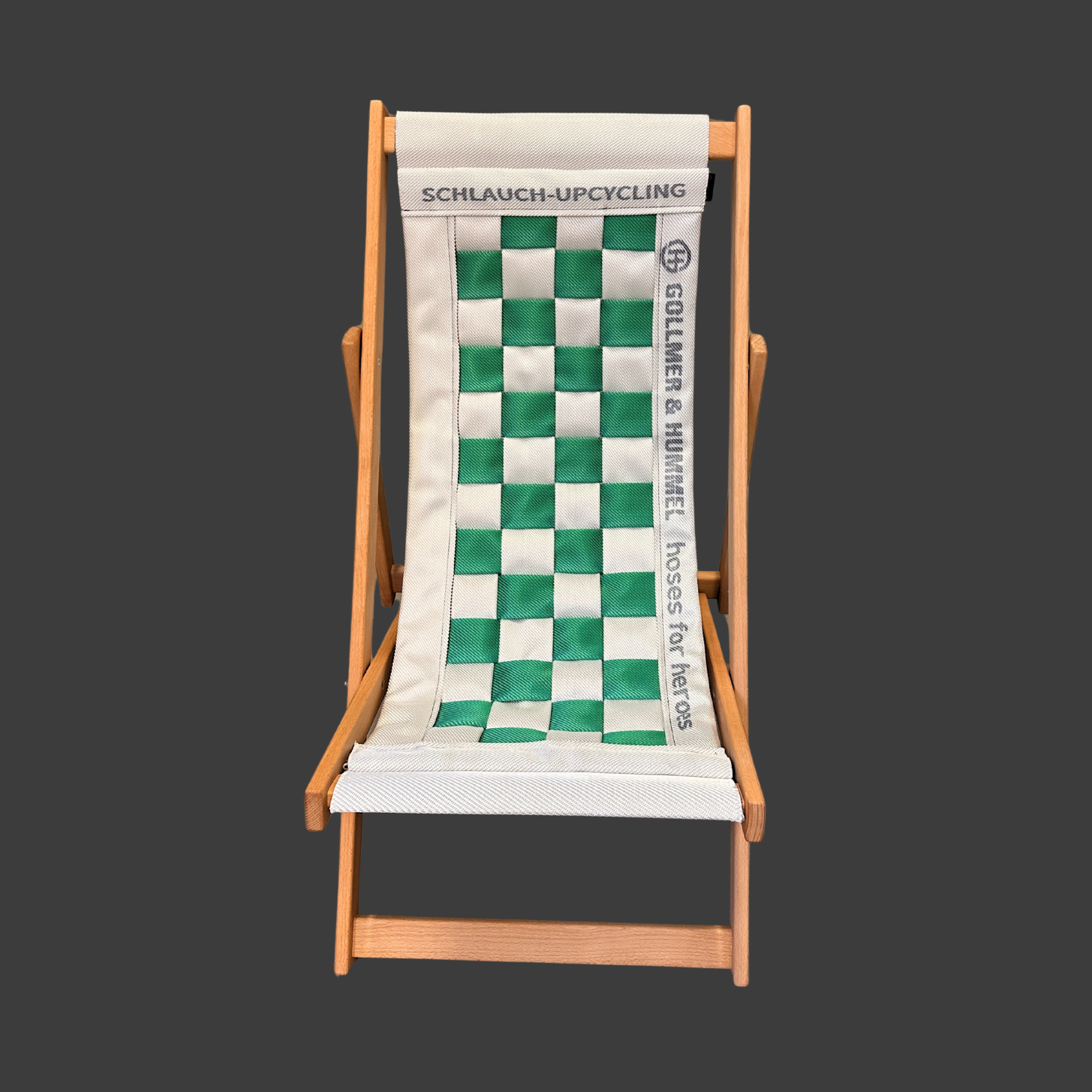 OSKAR Liegestuhl grün weiß