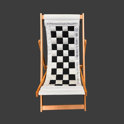 OSKAR Liegestuhl schwarz weiß