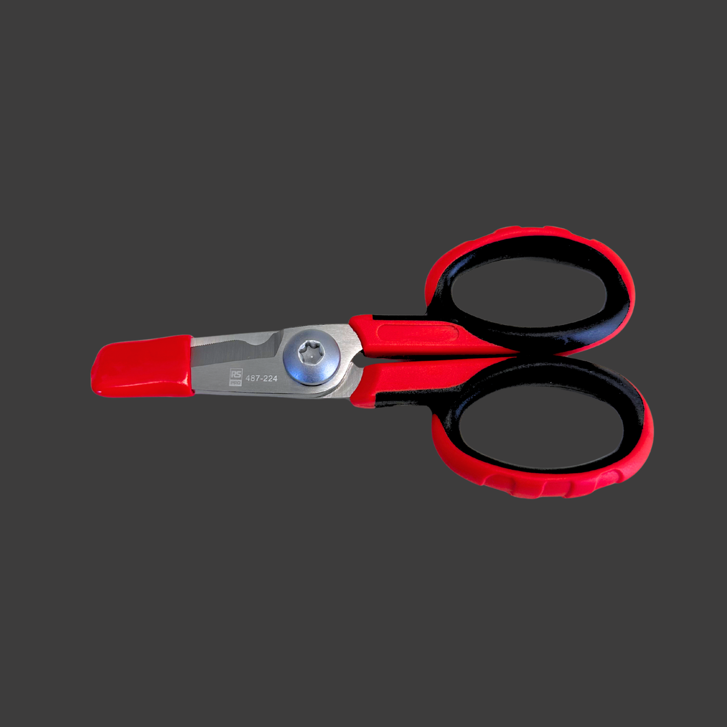 RS PRO Handwerkschere geschlossen mit Schutzkappe Rückseite