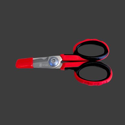 RS PRO Handwerkschere geschlossen mit Schutzkappe Rückseite