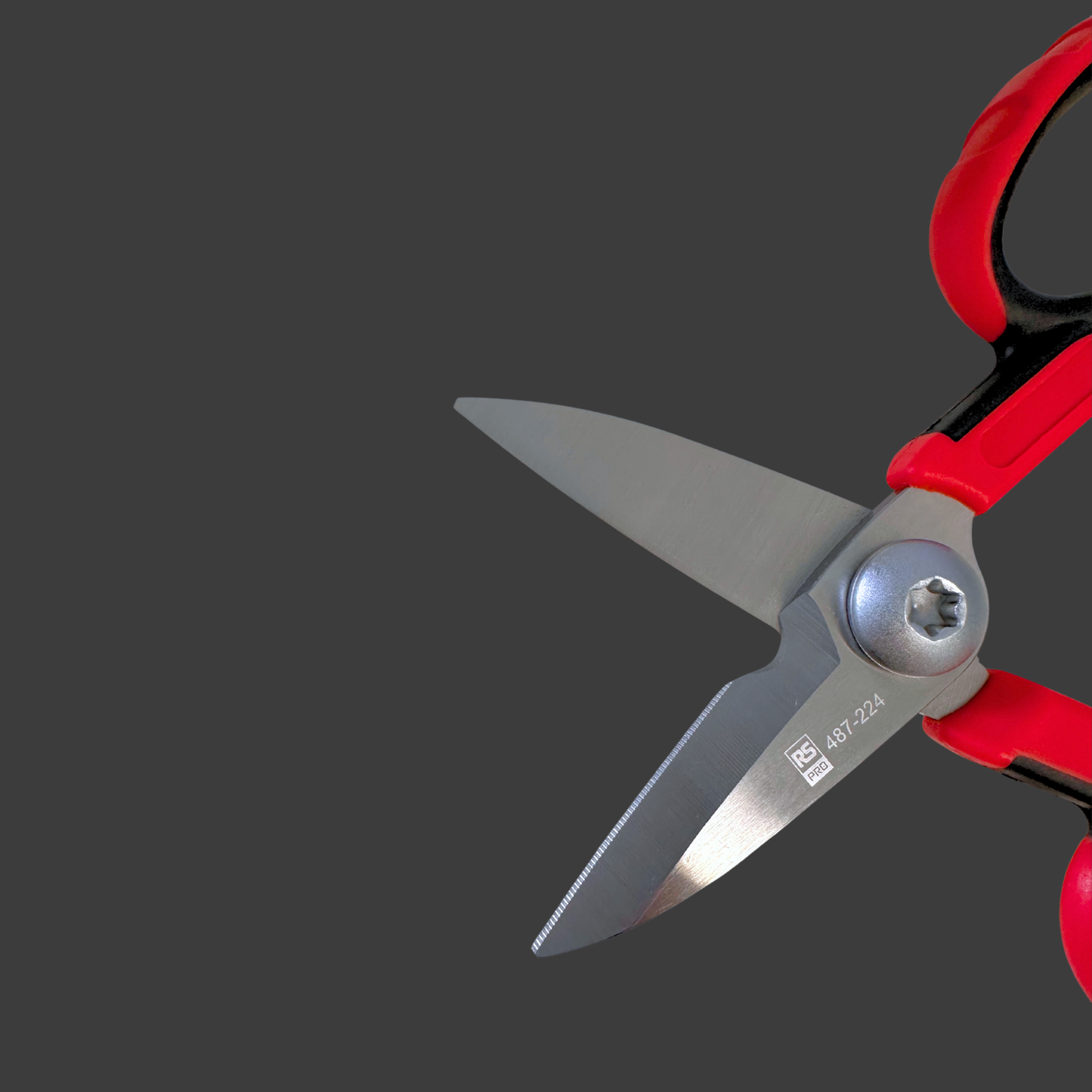 RS PRO Handwerkschere geöfnet mit sichtbaren Klingen